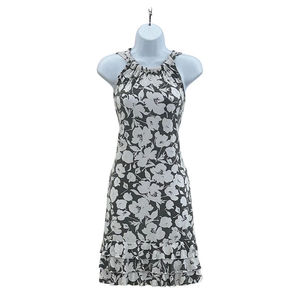 MSK Women's Floral Halter Knee Length Dress Size S Multicolor Casual